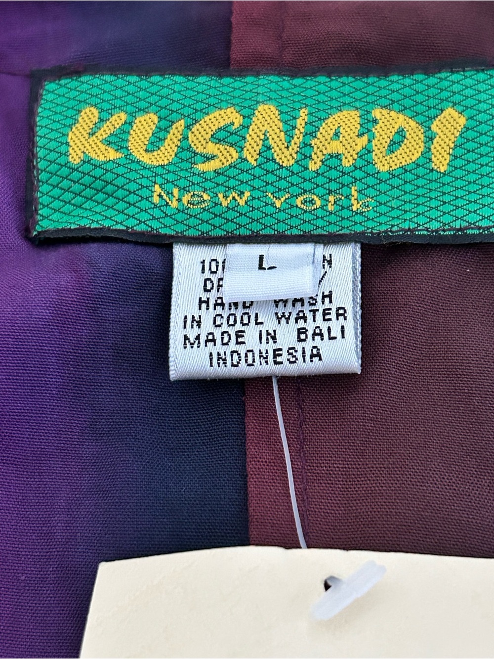 Vintage Kusnadi Ombre Patchwork Top Purple Red Multi Size L - Picture 11 of 16